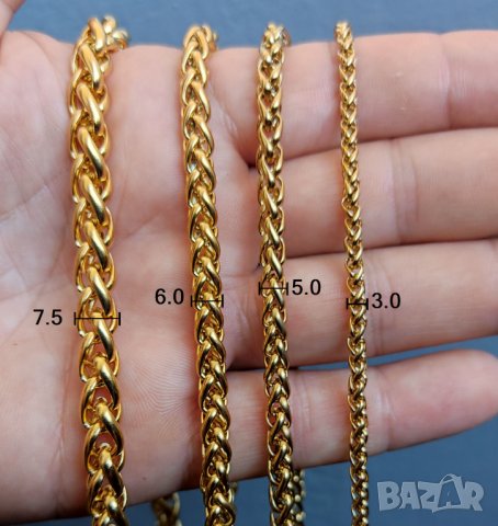 🔝 Синджир ланец верижка златен златна гривна, модел: 2,  18К, снимка 2 - Колиета, медальони, синджири - 25376099