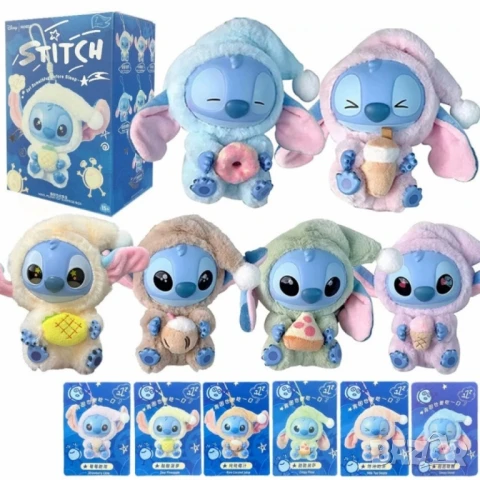 Сладка изненада с Miniso Stitch в пижама – колекционерска фигурка 15 см, снимка 6 - Плюшени играчки - 51062787