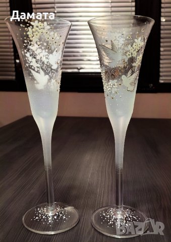Ритуални чаши за шампанско , снимка 3 - Чаши - 43051695