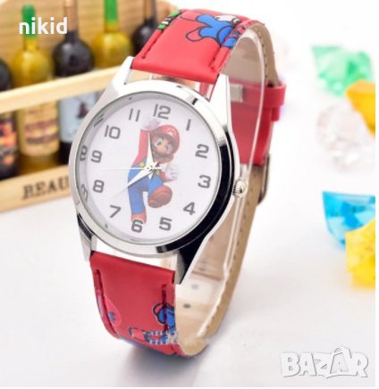Супер Марио Super Mario 3 цвята  детски ръчен часовник, снимка 3 - Детски - 33541521