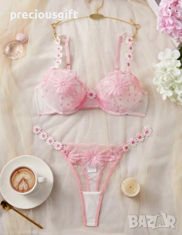 Дамско секси бельо с бродирана дантела, налично в различни цветове, снимка 7 - Бельо - 51394841