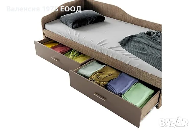 Легло с чекмеджета Сити 2023 дъб артисан или комбинация мока/ лате, снимка 7 - Спални и легла - 47352824