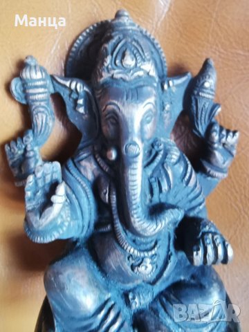 Стара бронзова Ганеша, снимка 5 - Антикварни и старинни предмети - 51401130