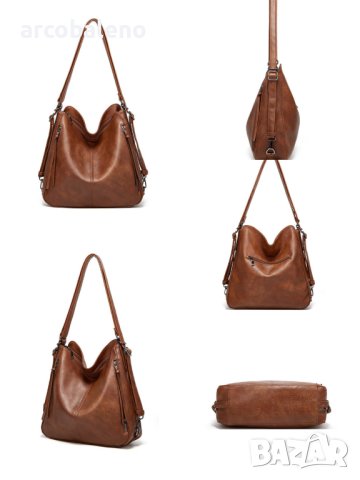 Елегантна дамска кожена чанта-раница 2 в 1, 3цвята - 024, снимка 11 - Чанти - 42008575