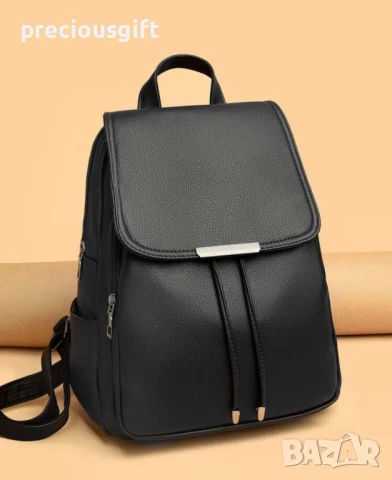 Дамска черна раница