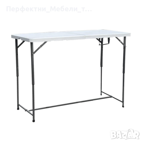 Регулируема на 3 нива кетъринг сгъваема маса 120/60 за ниски и високи-промо цена 72,00 лв. с ДДС, снимка 2 - Къмпинг мебели - 51427702
