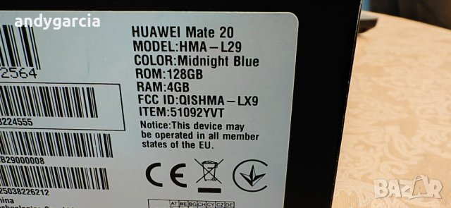 Huawei Mate 20 Dual Sim - чисто нова кутия, САМО КУТИЯ И КНИЖКИ, снимка 4 - Калъфи, кейсове - 40864440