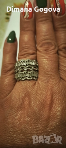 Сребърен пръстен, снимка 7 - Пръстени - 51489673