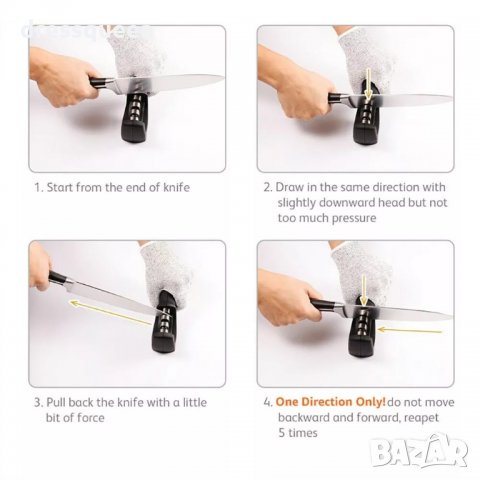 ( 3 в 1 ) Тройно точило за ножове , снимка 11 - Други стоки за дома - 28498886