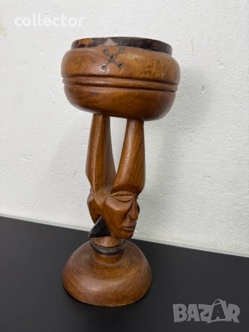 Африканска поставка за цветя / пепелник. №7426, снимка 2 - Антикварни и старинни предмети - 51936478