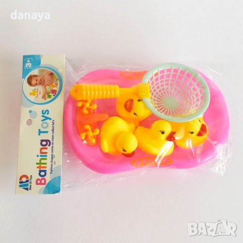 2904 Комплект играчки за баня патета жабки с кепче в корито, снимка 4 - Други - 36902467