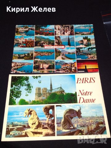 Две стари картички Paris Notre dame,Lago di Garda много красиви 41658
