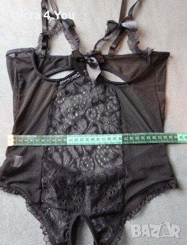 Еротично черно боди с отворен бюст и дъно прашка S/M размер, снимка 17 - Бельо - 39843002