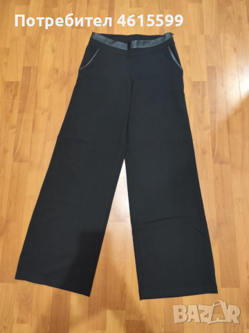 черен панталон с кожа