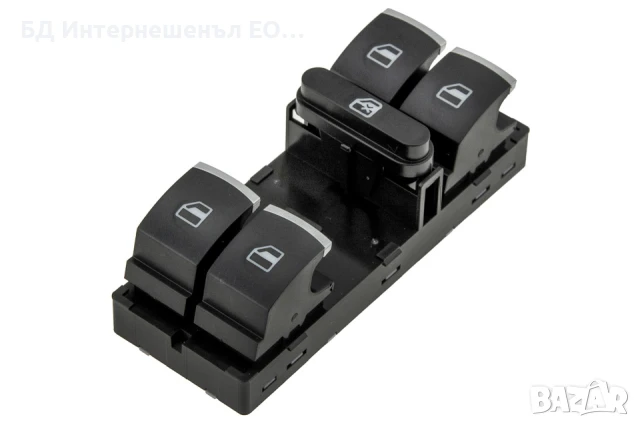 5K4959857  Бутон ключ за стъкла, Volkswagen, VW Golf 5, Passat B6, Tiguan, Хром