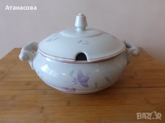 Супник Барок български порцелан Коста Йорданов Видин 1970 г, снимка 8 - Други - 43905432