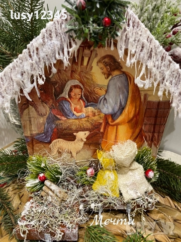 Коледна къщичка-Свята нощ! 🎄✨❄️ , снимка 4 - Декорация за дома - 52769457