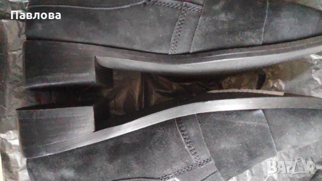 Естествен велур черни 38 размер, снимка 5 - Дамски ежедневни обувки - 35257717