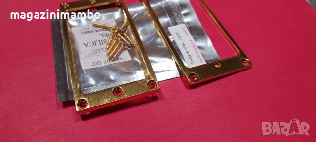 Gold метални рамки за humbuckers с gold винтчета за поставяне, снимка 5 - Китари - 43997708