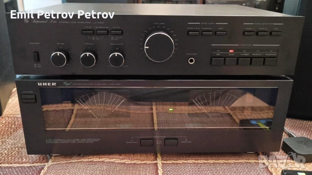 Промо ⭐ ⭐ ⭐ Uher uma-400 2x200W 8om  ( крайно стъпало ) Hantor LA-1000 ( предусилвател)
