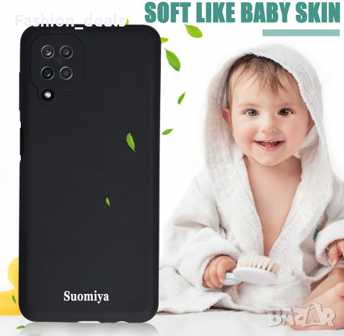 Нов черен силиконов Калъф кейс за Samsung Galaxy A12 6.5 инча Самсунг, снимка 4 - Калъфи, кейсове - 36460156