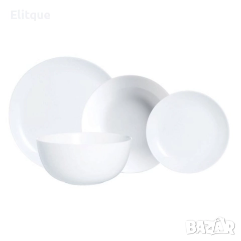 Елегантен и издръжлив сервиз за хранене от 19 части Luminarc Diwali Granit, снимка 9 - Съдове за готвене - 52684597