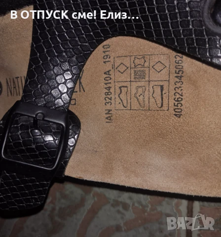 Чехли на платформа, тип Birkenstock, нови 38 естествена кожа и еко, снимка 5 - Чехли - 51397325