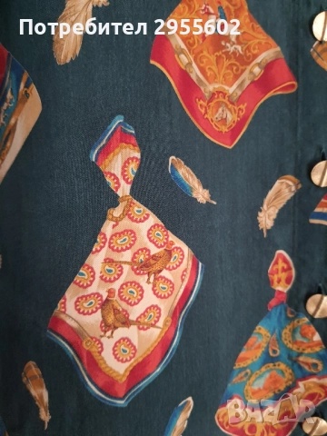 Френска дамска риза хермес стил F 42, снимка 2 - Тениски - 52085913