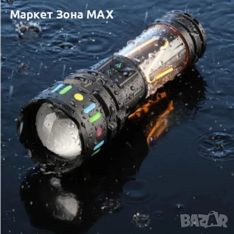 LED мощен фенер YEMAO YM-A5 – 3000 лумена, ZOOM и PowerBank, снимка 3 - Къмпинг осветление - 53419573