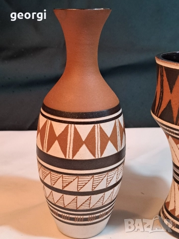 немски керамични вази Udo Mertzdorf 28/6, снимка 2 - Вази - 52066088