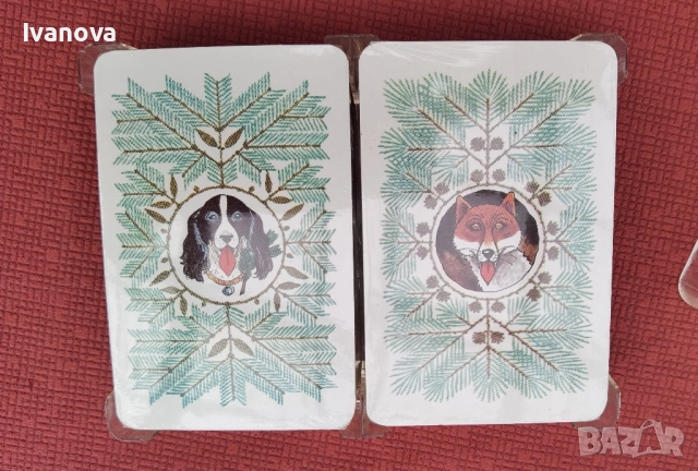 Колекционерски карти за белот, покер и др, Coeur на ловна тематика , снимка 2 - Карти за игра - 53558650