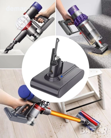 Резервна батерия Waitley 6000mAh за Dyson V7 SV11, с 2 филтъра, снимка 7 - Прахосмукачки - 53530858