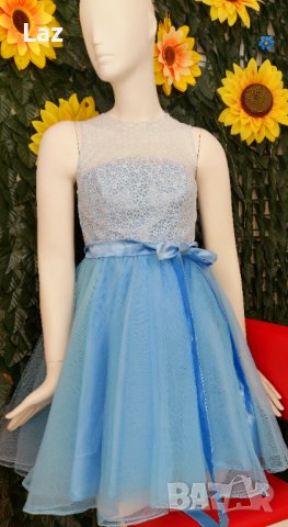 много обемна бална официална рокля синя, снимка 2 - Рокли - 36026433