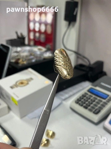 Златен пръстен 14 карата, снимка 6 - Пръстени - 53160935