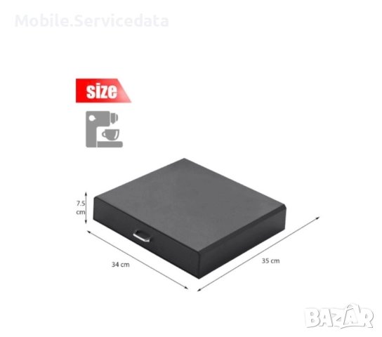 Държач за 30 капсули кафе Dolce Gusto, K-Cup, за организация, тип чекмедже, 35 x 34 x 7.5 см, черен, снимка 4 - Кафемашини - 52198010