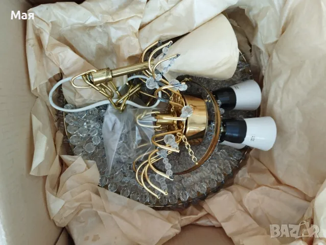 Чешки кристален полилей уникален, елегантен, неразопакован, снимка 10 - Полилеи - 50370965