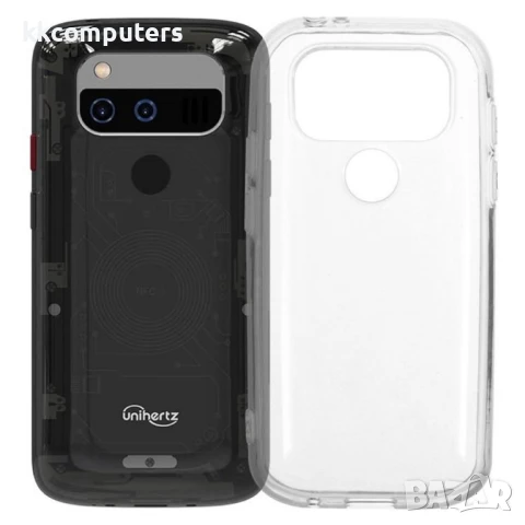 Гъвкав TPU Калъф + Скрийн Протектор за Unihertz Jelly Max – Прозрачен / Черен, снимка 2 - Калъфи, кейсове - 50657146