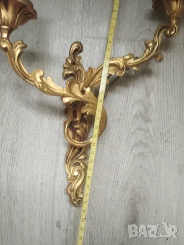 два аплика за стена рококо-комплект, снимка 3 - Лампи за стена - 47562762