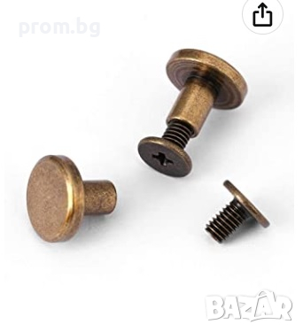 плоски декоративни рапиди с винт 10 мм х 8 мм, цвят бронз, снимка 4 - Други инструменти - 34182387