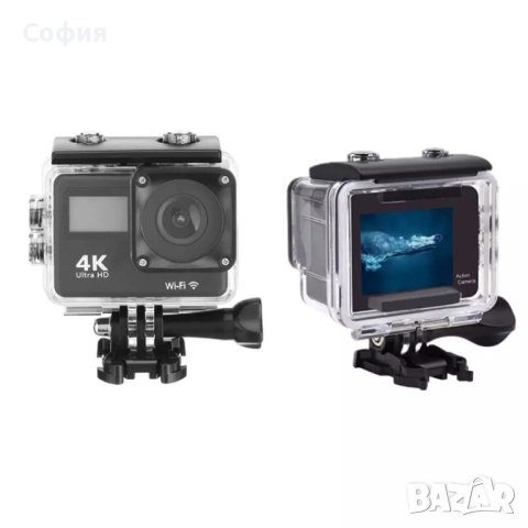 Водоустойчива спортна екшън камера 4K Ultra HD, снимка 6 - Камери - 43090223