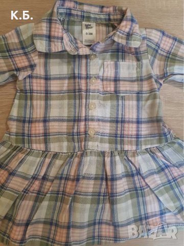 Бебешка карирана рокличка , снимка 2 - Бебешки рокли - 32619415