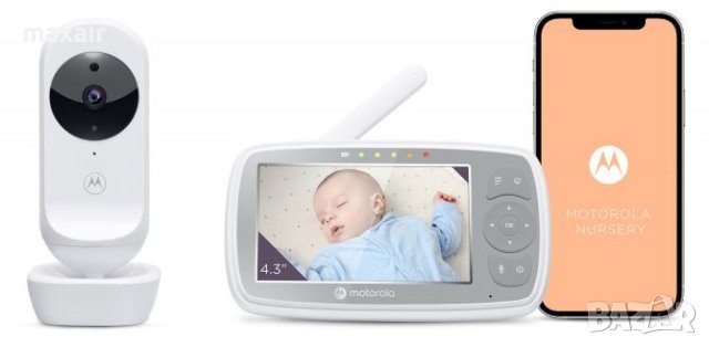 Видео бебефон MOTOROLA BABY MONITOR VM44 Connect Wi-Fi 4.3″ * Безплатна доставка * Гаранция 2 години, снимка 2 - Бебефони - 43550564