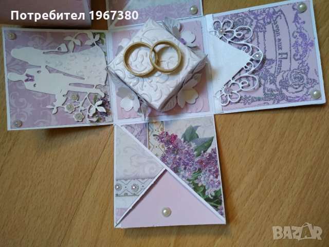 Експлодираща кутия за сватба "Люляк", снимка 10 - Подаръци за сватба - 26470166
