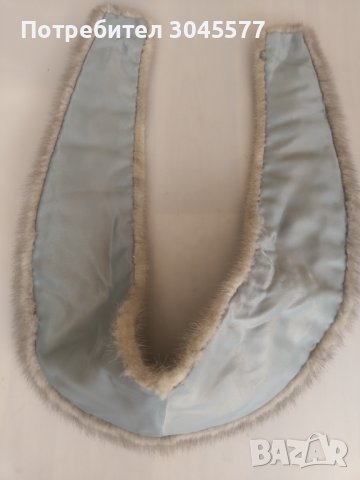 Яка 92 см, естествен косъм, норка сребърна и кафява, снимка 5 - Шалове - 39704334