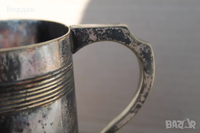 Посребрена халба за бира, снимка 3 - Антикварни и старинни предмети - 48549649