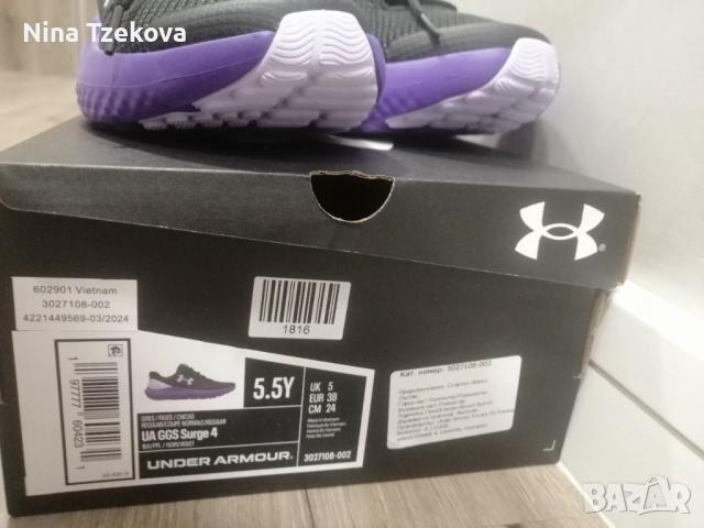 Дамски маратонки Under Armour, снимка 5 - Маратонки - 52220738