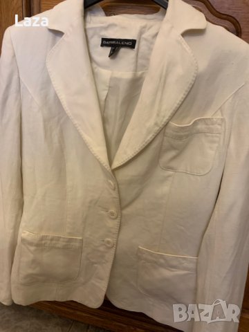 Продовам бяло сако лен и памук  марка Batibaleno, снимка 7 - Сака - 39932200