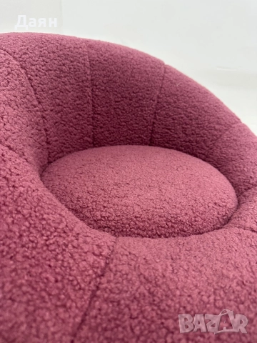 Детско кресло, Homcom, плюш, 60x56x48см, Розово, снимка 7 - Мебели за детската стая - 52753185