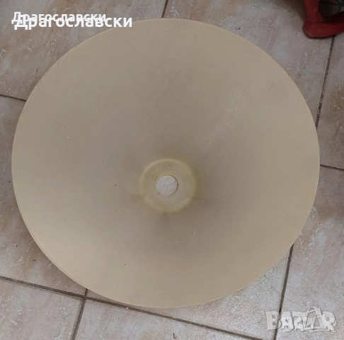 Разни абажури, стъклени и други: абажур от метал, стар, абажури, метал, стъкло, снимка 13 - Други - 42511729