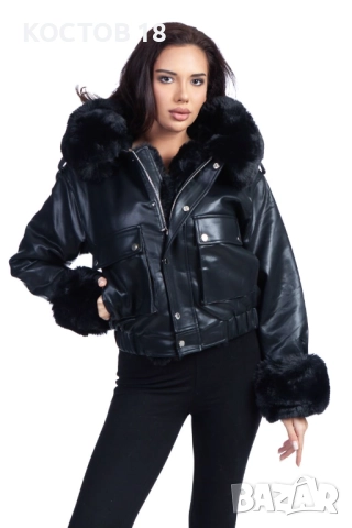 Дамско   кожено яке - 4260, снимка 17 - Якета - 52136538
